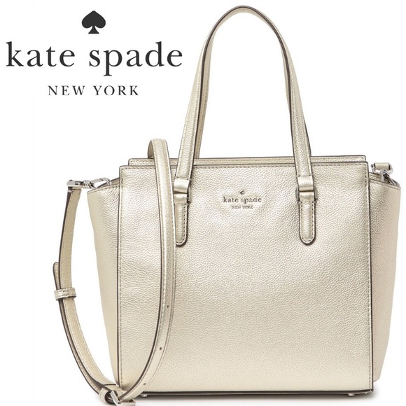 NWT Kate Spade Metallic Satchel / Crossbody Bag